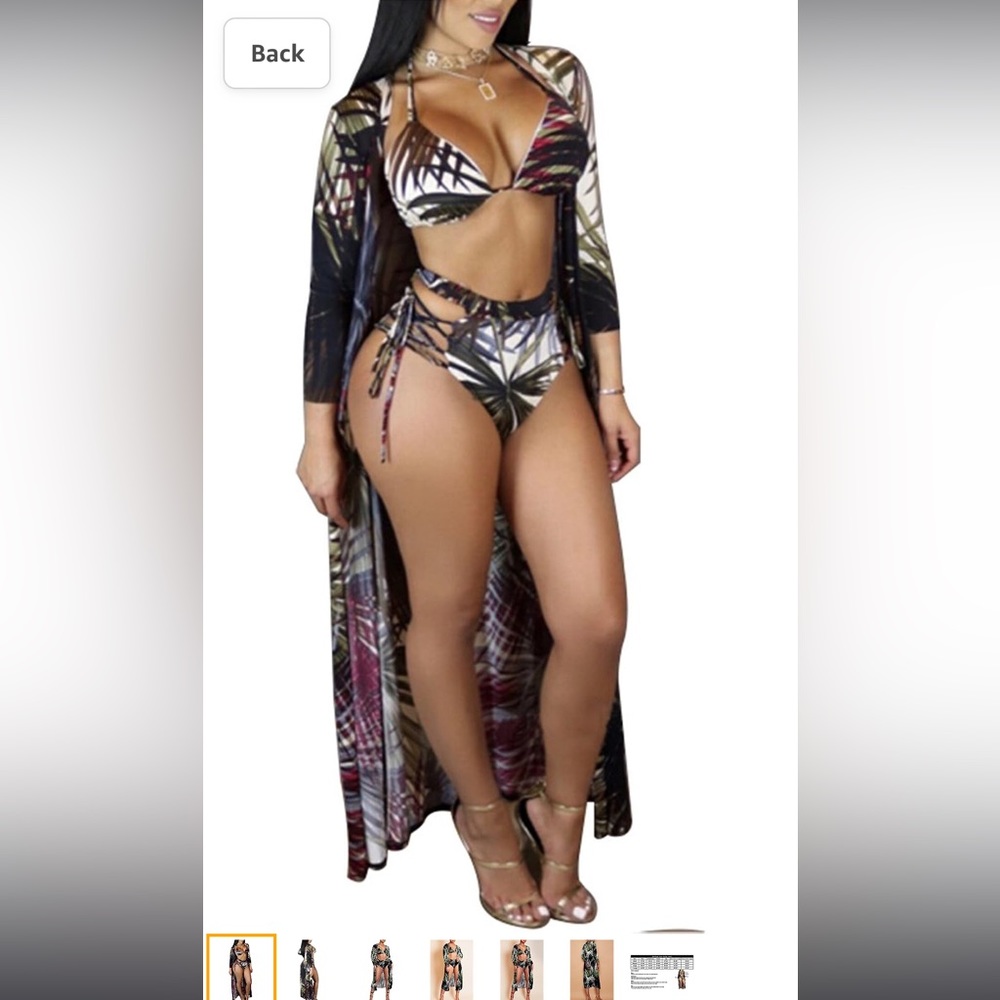 Brand New Viottiset 3 piece High Waist Bikini set